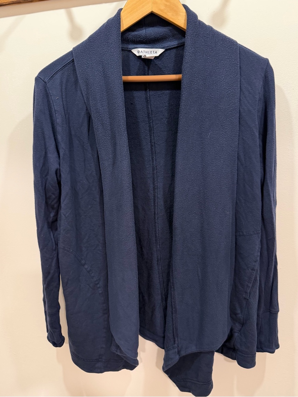 Athleta Pranayama Navy Blue Wrap Cardigan, XS